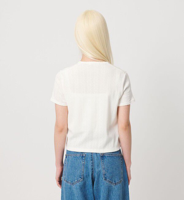 BEAUTY&YOUTH UNITED ARROWS「コットン パターンメッシュ ショートスリーブ カーディガン ウォッシャブル」|カーディガン|