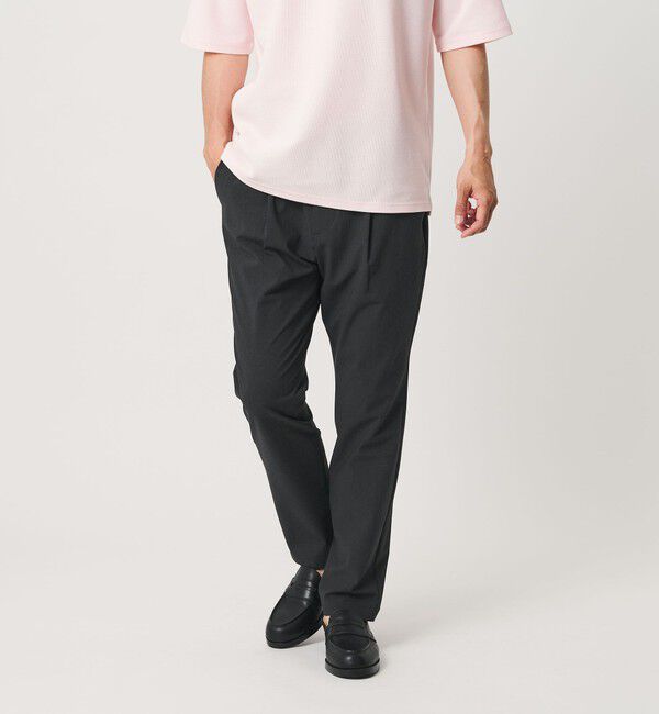 BEAUTY&YOUTH UNITED ARROWS「クールタッチ TR 1プリーツ イージーパンツ NO.5 ストレッチ 接触冷感」|チノ|