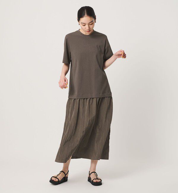 BEAUTY&YOUTH UNITED ARROWS「ドッキング ショートスリーブワンピース」|ワンピース|DK.BROWN