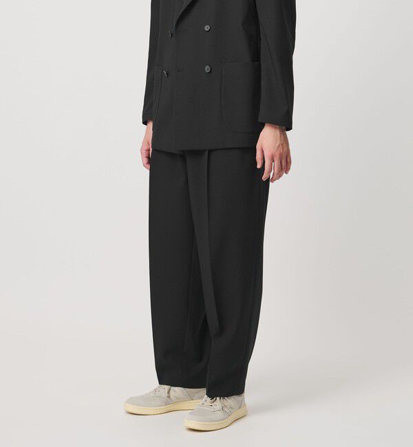 UNITED ARROWS「＜District＞ポリエステル トロピカル バレル ワイドパンツ」|スラックス|BLACK