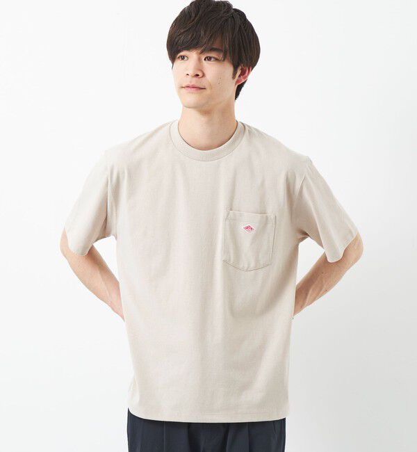 UNITED ARROWS green label relaxing「＜DANTON＞ロゴ ポケット ソリッド Tシャツ」|Tシャツ・カットソー|LT.GRAY
