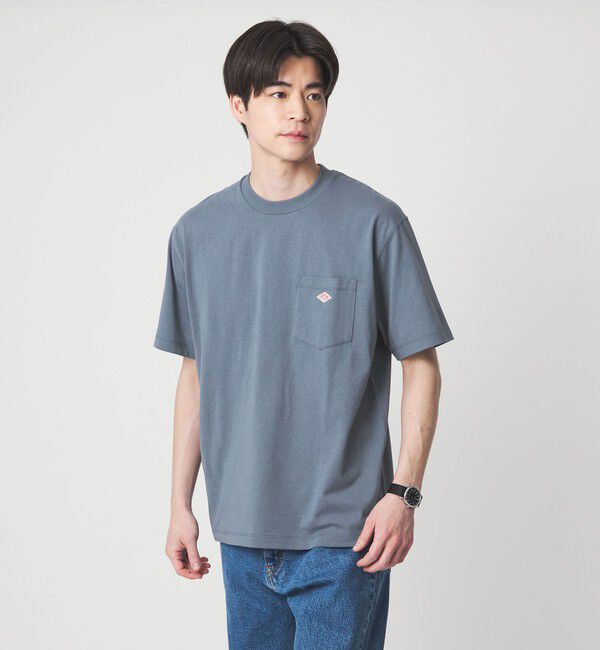 UNITED ARROWS green label relaxing「＜DANTON＞ロゴ ポケット ソリッド Tシャツ」|Tシャツ・カットソー|TURQUOISE