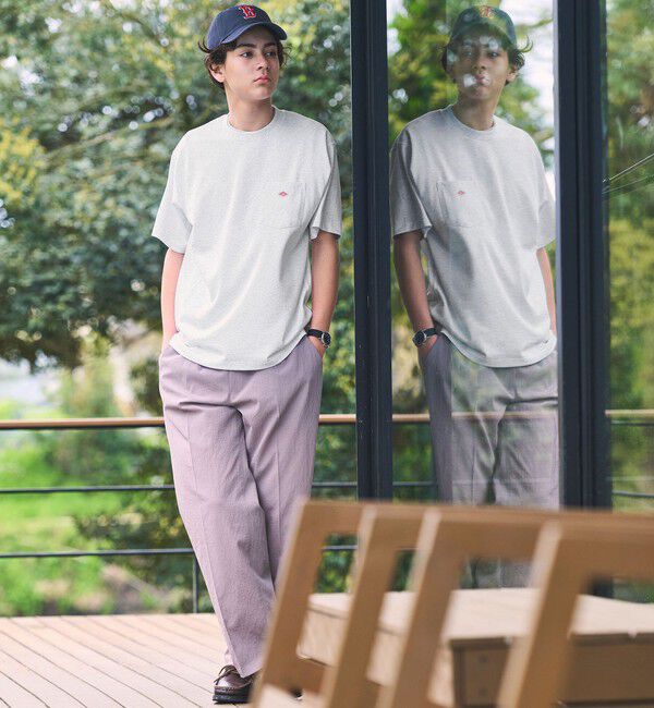 UNITED ARROWS green label relaxing「＜DANTON＞ロゴ ポケット ソリッド Tシャツ」|Tシャツ・カットソー|
