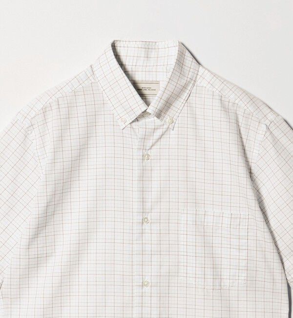 UNITED ARROWS green label relaxing「エブリット TC パナマ チェック スタンダード ボタンダウン ショートスリーブ シャツ -イージーアイロン・」|シャツ・ブラウス|