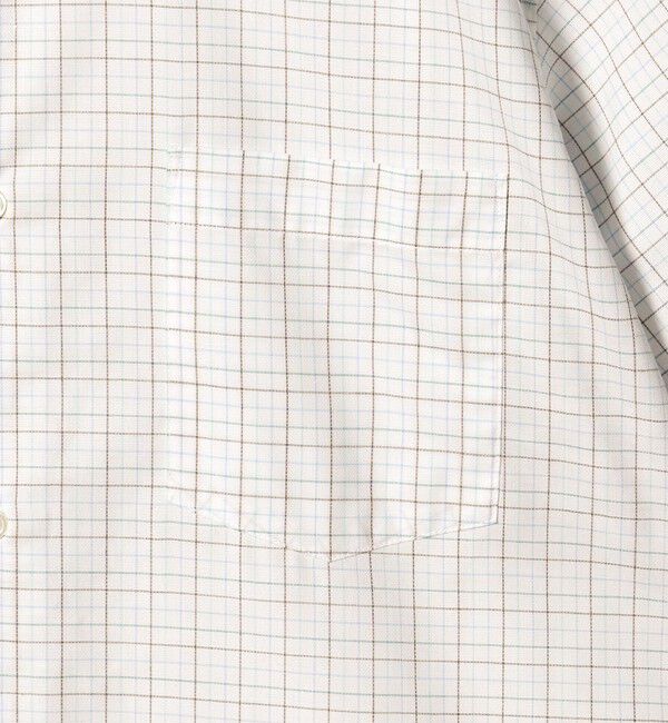 UNITED ARROWS green label relaxing「エブリット TC パナマ チェック スタンダード ボタンダウン ショートスリーブ シャツ -イージーアイロン・」|シャツ・ブラウス|