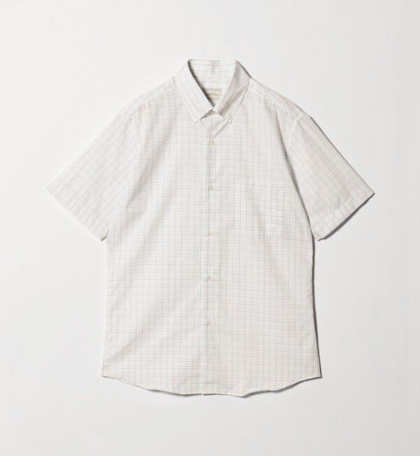 UNITED ARROWS green label relaxing「エブリット TC パナマ チェック スタンダード ボタンダウン ショートスリーブ シャツ -イージーアイロン・」|シャツ・ブラウス|