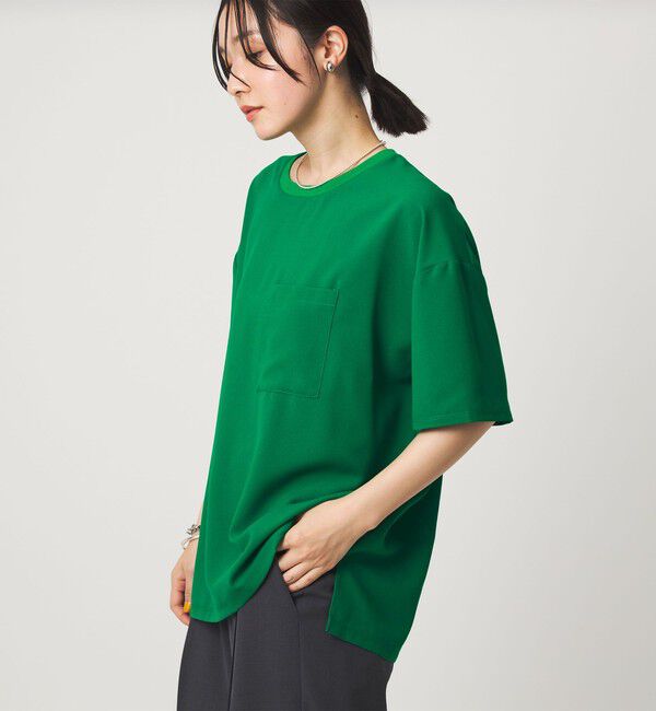 UNITED ARROWS green label relaxing「【WEB限定】＜at ease＞ジョーゼット カットソー 吸水速乾」|Tシャツ・カットソー|