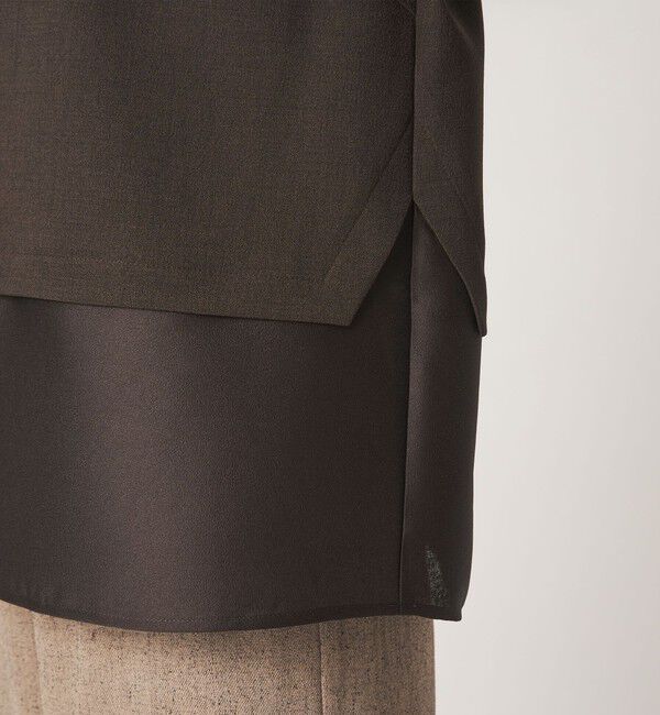 UNITED ARROWS green label relaxing「fleurie(フルリー) 襟 ドッキング ペプラム ブラウス」|シャツ・ブラウス|