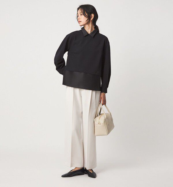 UNITED ARROWS green label relaxing「fleurie(フルリー) 襟 ドッキング ペプラム ブラウス」|シャツ・ブラウス|