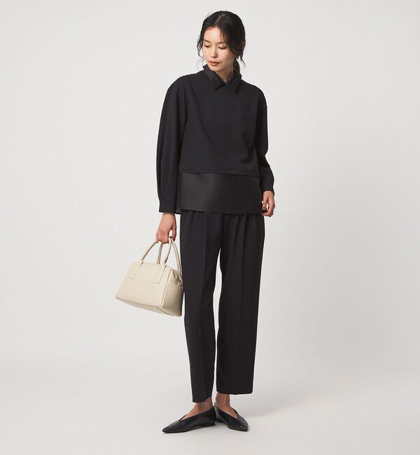 UNITED ARROWS green label relaxing「fleurie(フルリー) 襟 ドッキング ペプラム ブラウス」|シャツ・ブラウス|