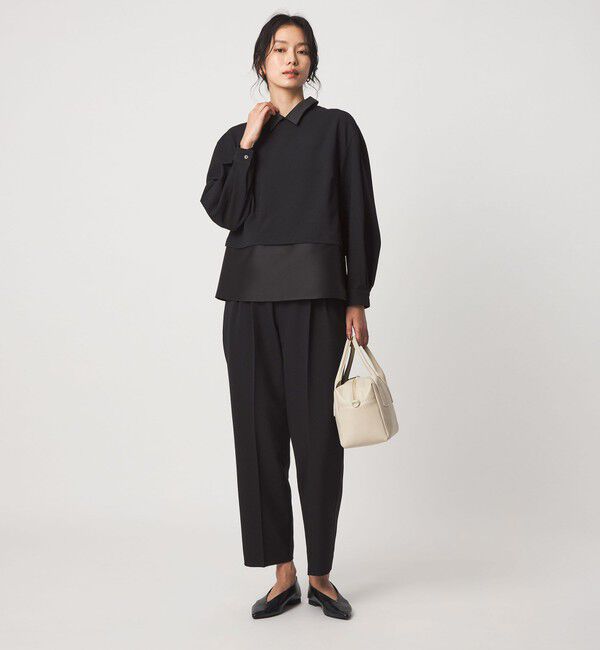 UNITED ARROWS green label relaxing「fleurie(フルリー) 襟 ドッキング ペプラム ブラウス」|シャツ・ブラウス|