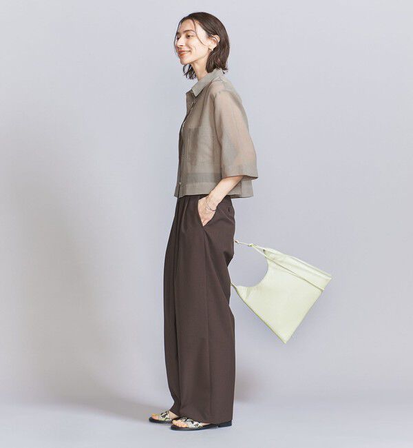 BEAUTY&YOUTH UNITED ARROWS「ポリエステル オーガンジー シャツ ウォッシャブル」|シャツ・ブラウス|