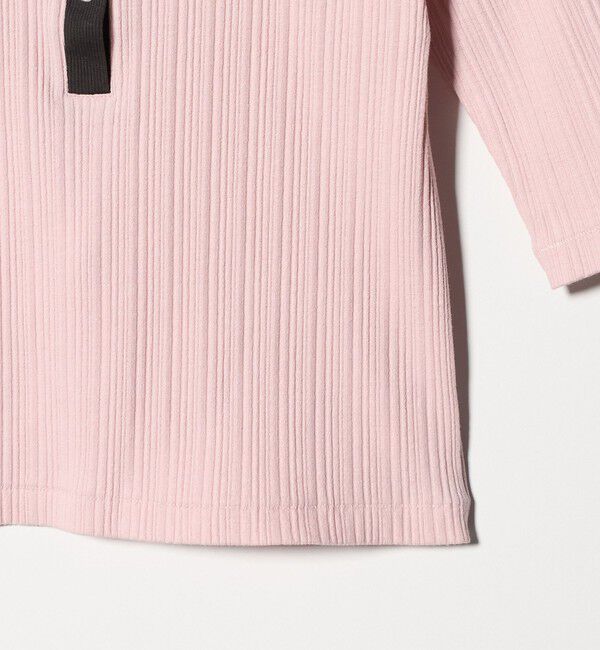 BEAUTY&YOUTH UNITED ARROWS「【WEB限定】ランダムリブ ヘンリーネック スナップ 5分袖Tシャツ」|Tシャツ・カットソー|