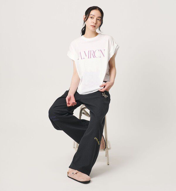 BEAUTY&YOUTH UNITED ARROWS「＜Americana＞ロールアップ プリントTシャツ」|Tシャツ・カットソー|