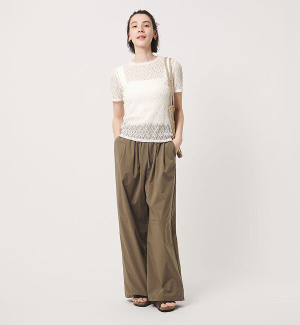 BEAUTY&YOUTH UNITED ARROWS「フラワーレース ショートスリーブ プルオーバー」|Tシャツ・カットソー|