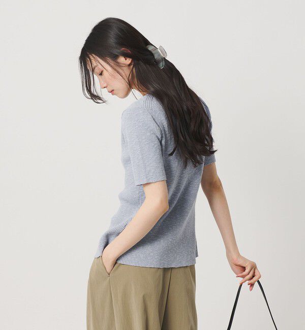 BEAUTY&YOUTH UNITED ARROWS「麻ブレンド スラブ フロントボタン ショートスリーブ カーディガン ウォッシャブル」|カーディガン|