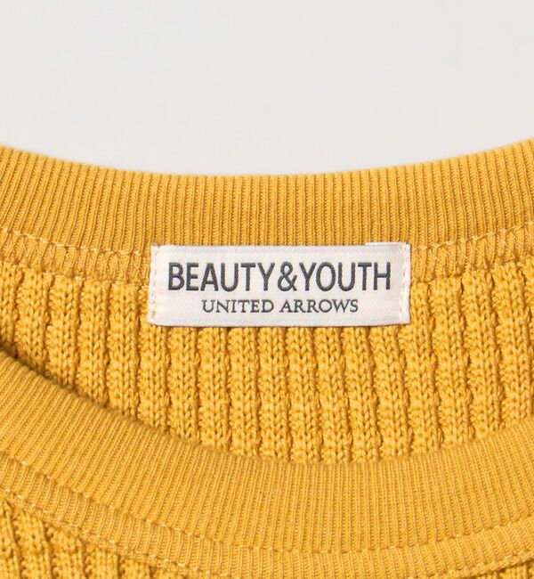BEAUTY&YOUTH UNITED ARROWS「ビッグ ワッフル クルーネック ショートスリーブ Tシャツ」|Tシャツ・カットソー|