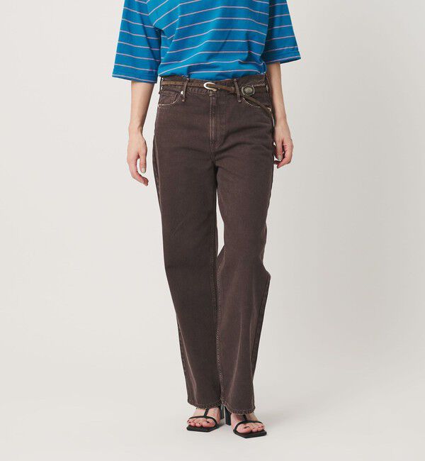 BEAUTY&YOUTH UNITED ARROWS「＜upper hights＞THE NIECE MID RISE デニムパンツ/ダークブラウン」|デニム|
