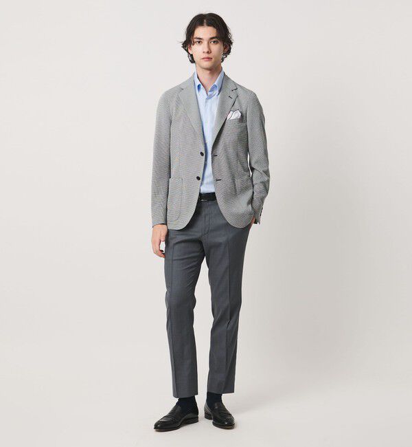 UNITED ARROWS「ハウンドトゥース シングル ２ボタン テーラードジャケット COMFORT EASY‐MODEL SOFT」|テーラードジャケット|