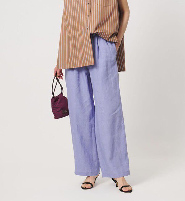 UNITED ARROWS「リネン イージーパンツ ‐ウォッシャブル‐」|チノ|LILAC