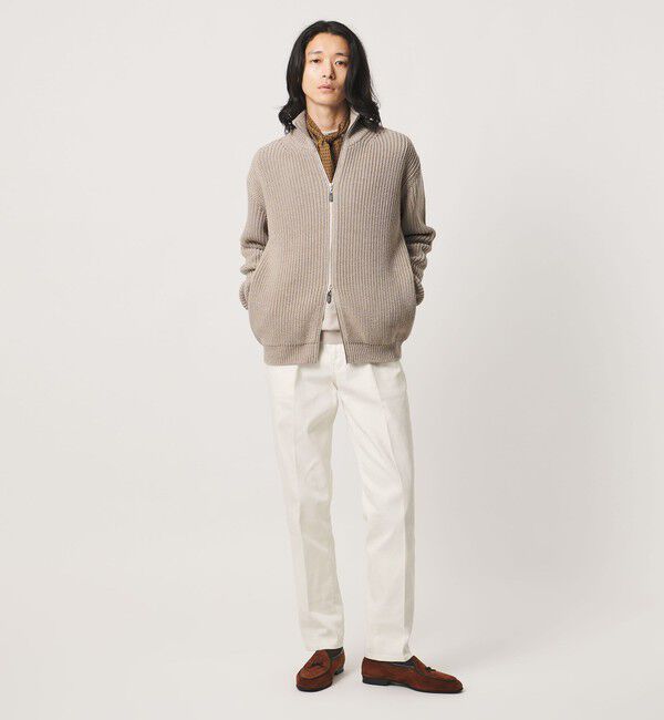 UNITED ARROWS「ドリル 5ポケット ベーシック ノープリーツ パンツ」|チノ|