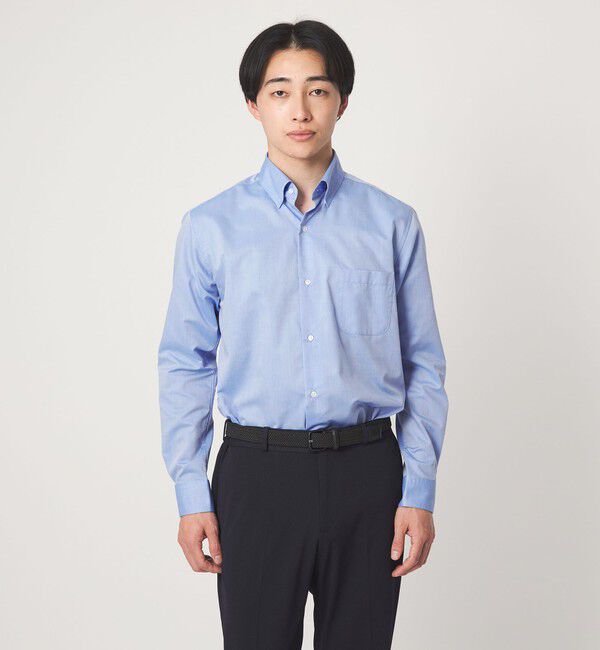 UNITED ARROWS green label relaxing「エブリット TC パナマ スナップ ボタンダウン シャツ -イージーアイロン・通気性-」|シャツ・ブラウス|COBALT