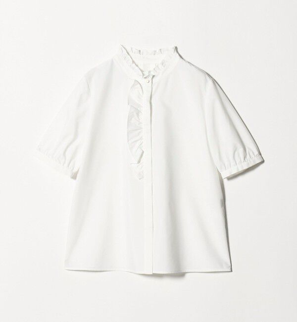 UNITED ARROWS green label relaxing「フリル ディテール ショートスリーブ ブラウス」|シャツ・ブラウス|