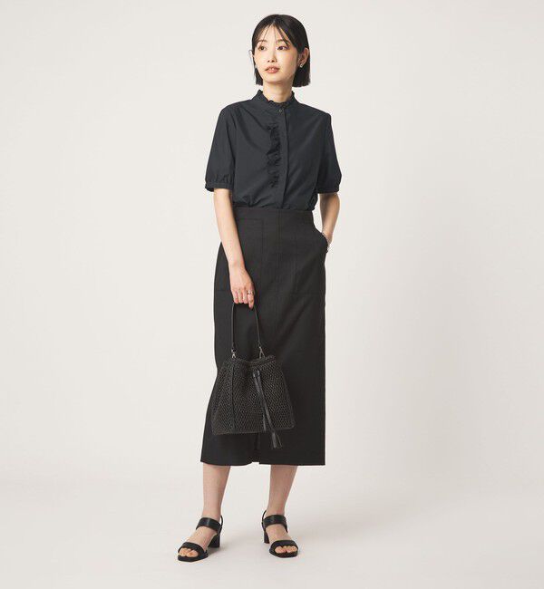 UNITED ARROWS green label relaxing「フリル ディテール ショートスリーブ ブラウス」|シャツ・ブラウス|