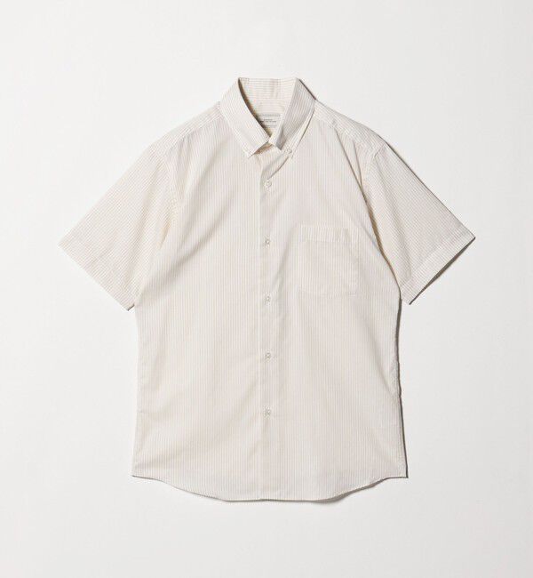 UNITED ARROWS green label relaxing「エブリット TC パナマ ストライプ スタンダード ボタンダウン ショートスリーブ シャツ -イージーアイロン」|シャツ・ブラウス|