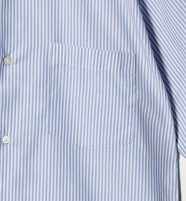 UNITED ARROWS green label relaxing「エブリット TC パナマ ストライプ スタンダード ボタンダウン ショートスリーブ シャツ -イージーアイロン」|シャツ・ブラウス|