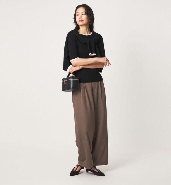 UNITED ARROWS green label relaxing「ハイショク リブ ハーフスリーブ プルオーバー ニット」|ニット・セーター|