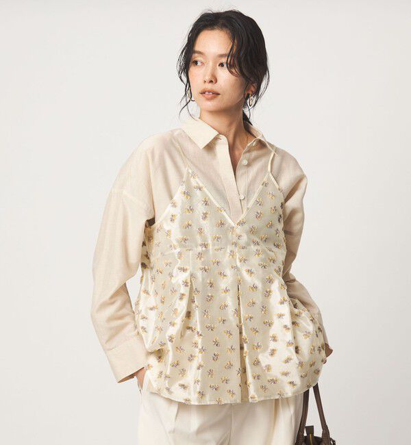 UNITED ARROWS green label relaxing「ジャガード キャミソール」|キャミソール|OFF WHITE
