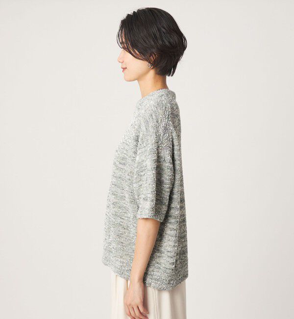 UNITED ARROWS green label relaxing「メタリック ハーフスリーブ プルオーバー ニット」|ニット・セーター|