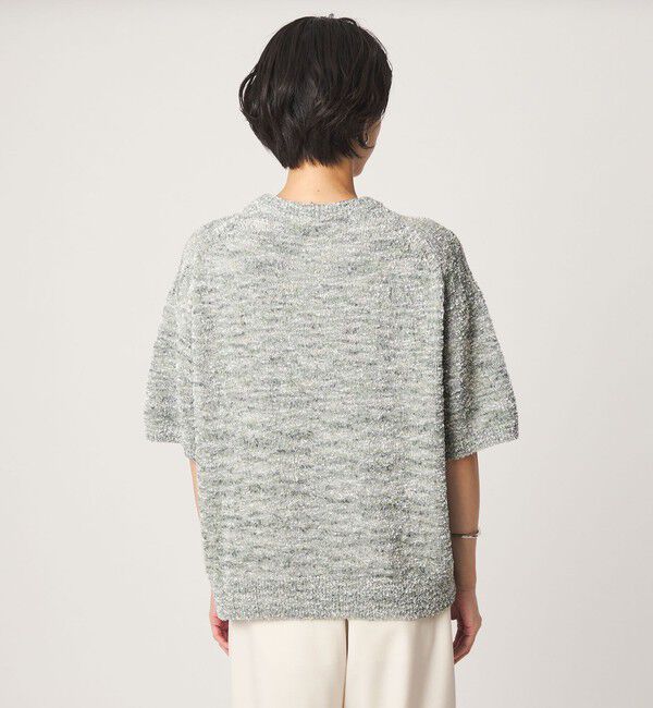 UNITED ARROWS green label relaxing「メタリック ハーフスリーブ プルオーバー ニット」|ニット・セーター|