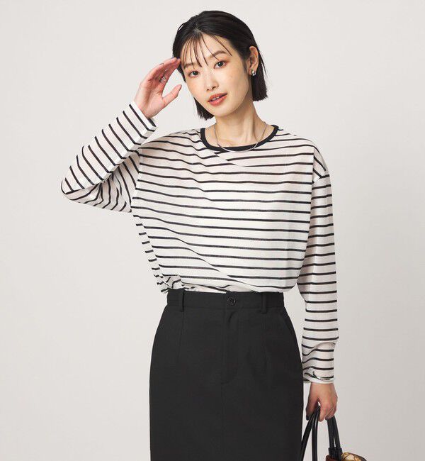 UNITED ARROWS green label relaxing「シアー ロングスリーブ プルオーバー カットソー」|Tシャツ・カットソー|