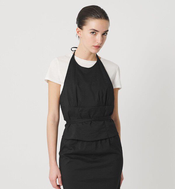 ATTISESSION「＜ATTISESSION＞N/PU シアー ホルターネック トップス」|シャツ・ブラウス|BLACK