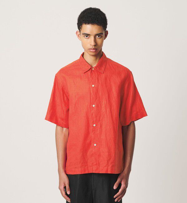 BEAUTY&YOUTH UNITED ARROWS「HI-LINE シュリンク リネン ハーフ スリーブ シャツ」|シャツ・ブラウス|