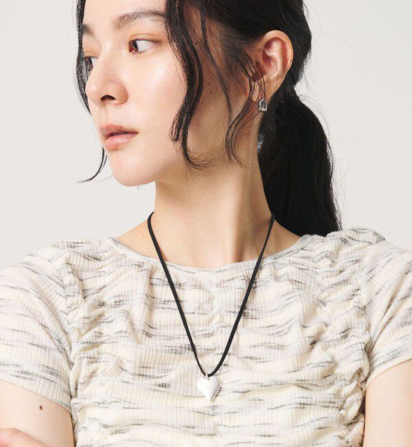 BEAUTY&YOUTH UNITED ARROWS「メタル ハートモチーフ コードチョーカー ネックレス」|ネックレス|