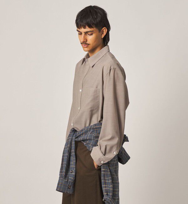 STEVEN ALAN「＜Steven Alan＞ サイロ ウール レギュラーカラー シャツ LOOSE」|シャツ・ブラウス|