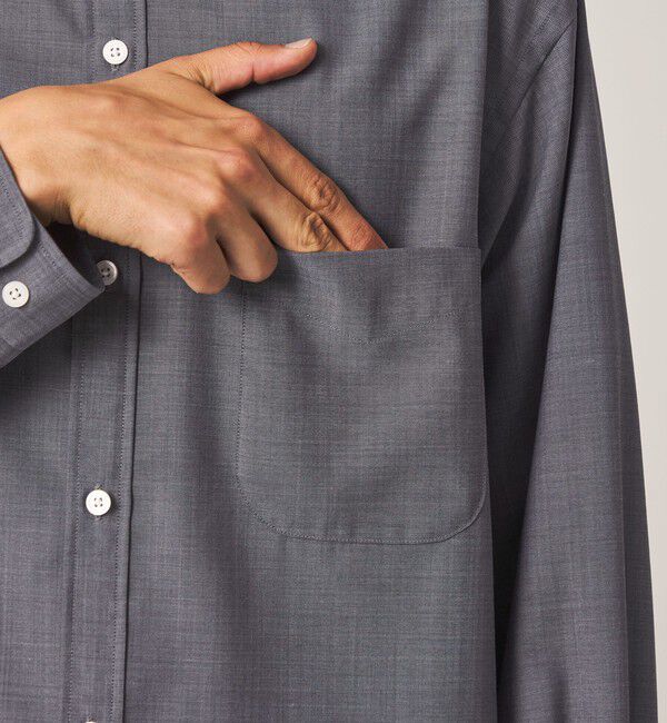 STEVEN ALAN「＜Steven Alan＞ サイロ ウール レギュラーカラー シャツ LOOSE」|シャツ・ブラウス|