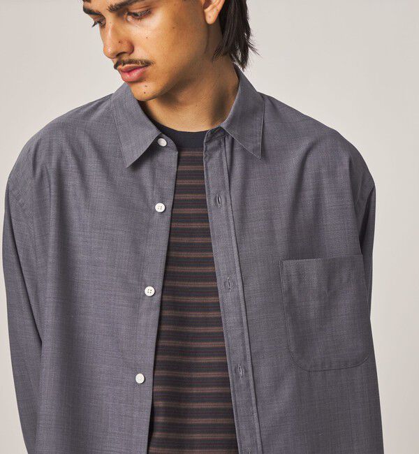 STEVEN ALAN「＜Steven Alan＞ サイロ ウール レギュラーカラー シャツ LOOSE」|シャツ・ブラウス|