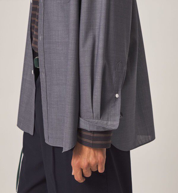 STEVEN ALAN「＜Steven Alan＞ サイロ ウール レギュラーカラー シャツ LOOSE」|シャツ・ブラウス|
