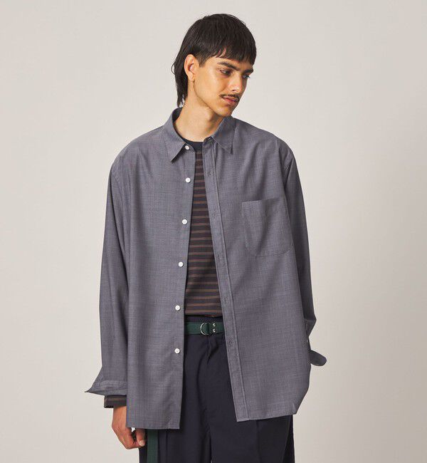 STEVEN ALAN「＜Steven Alan＞ サイロ ウール レギュラーカラー シャツ LOOSE」|シャツ・ブラウス|