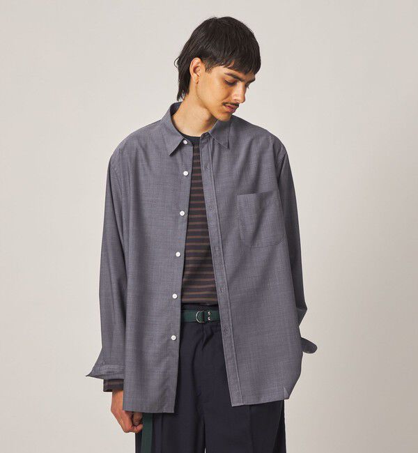 STEVEN ALAN「＜Steven Alan＞ サイロ ウール レギュラーカラー シャツ LOOSE」|シャツ・ブラウス|