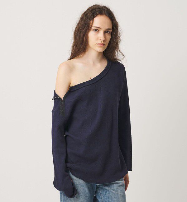 ATTISESSION「＜ATTISESSION＞ホック サーマル トップス」|Tシャツ・カットソー|NAVY