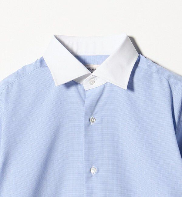 UNITED ARROWS「イージーケア AG マイクロチェック セミワイド クレリックカラーシャツ -抗菌防臭-」|シャツ・ブラウス|