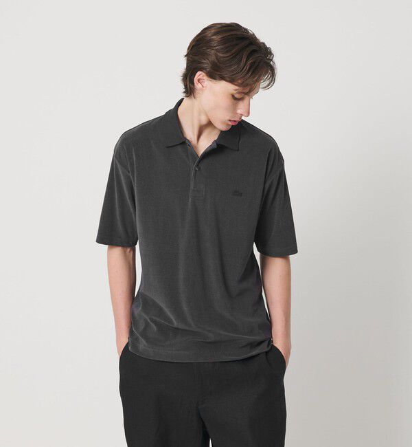 BEAUTY&YOUTH UNITED ARROWS「＜LACOSTE for BEAUTY&YOUTH＞ ワントーン パイル ショートスリーブ ポロシャツ」|Tシャツ・カットソー|DK.GRAY