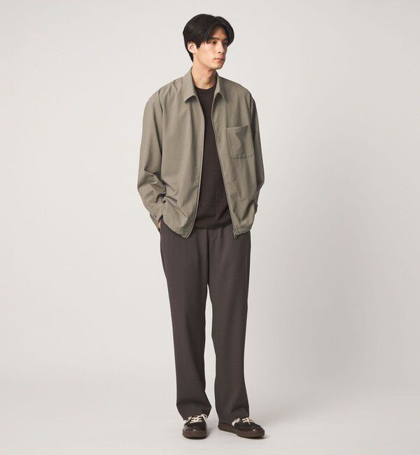 UNITED ARROWS「DotAir ドットエア サッカー ジップ シャツ　吸水速乾」|シャツ・ブラウス|