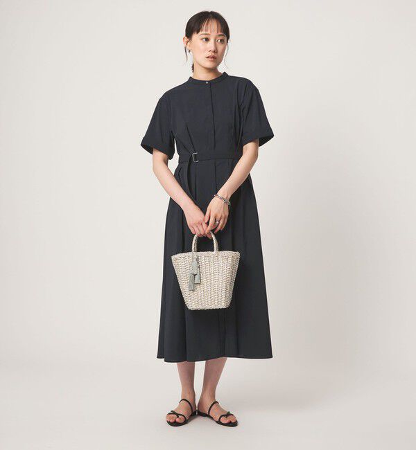 UNITED ARROWS green label relaxing「ベルト フレア ワンピース マシンウォッシャブル 吸水速乾 」|ワンピース|