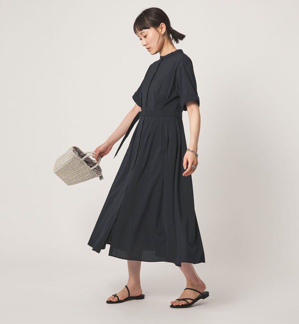UNITED ARROWS green label relaxing「ベルト フレア ワンピース マシンウォッシャブル 吸水速乾 」|ワンピース|